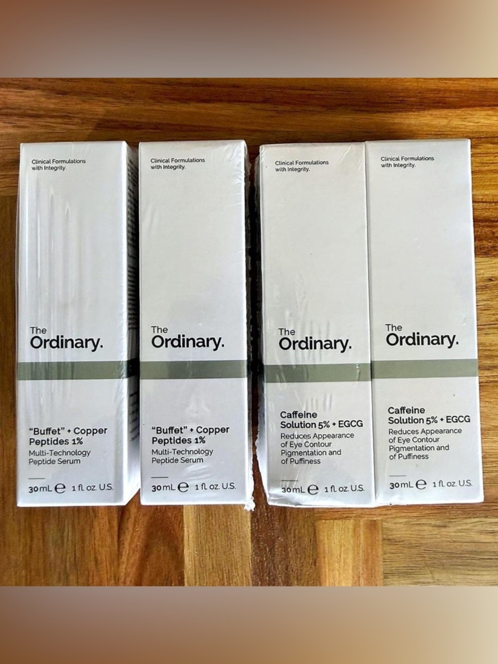 NEW THE ORDINARY SKINCARE FACE SERUM SET BUFFET COPPER ANTI AGE CAFFEINE EGCG